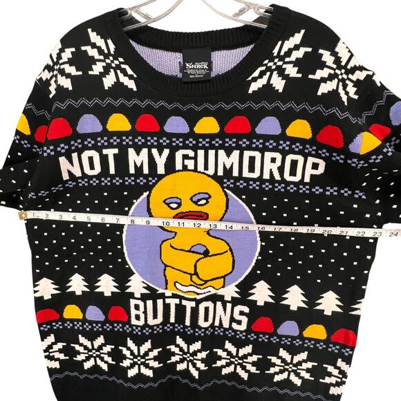 Dreamworks Shrek Ugly Christmas Sweater XL Black Not My Gumdrop Holiday Festive - Picture 5 of 12